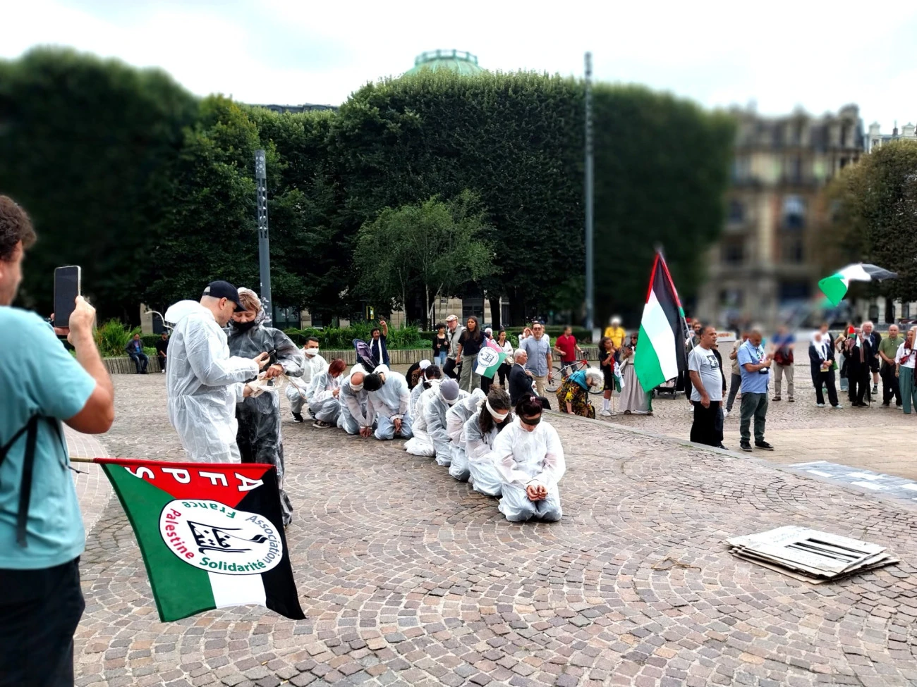 Rassemblement pour la journée de solidarité avec les prisonniers palestiniens Palestine Israël 