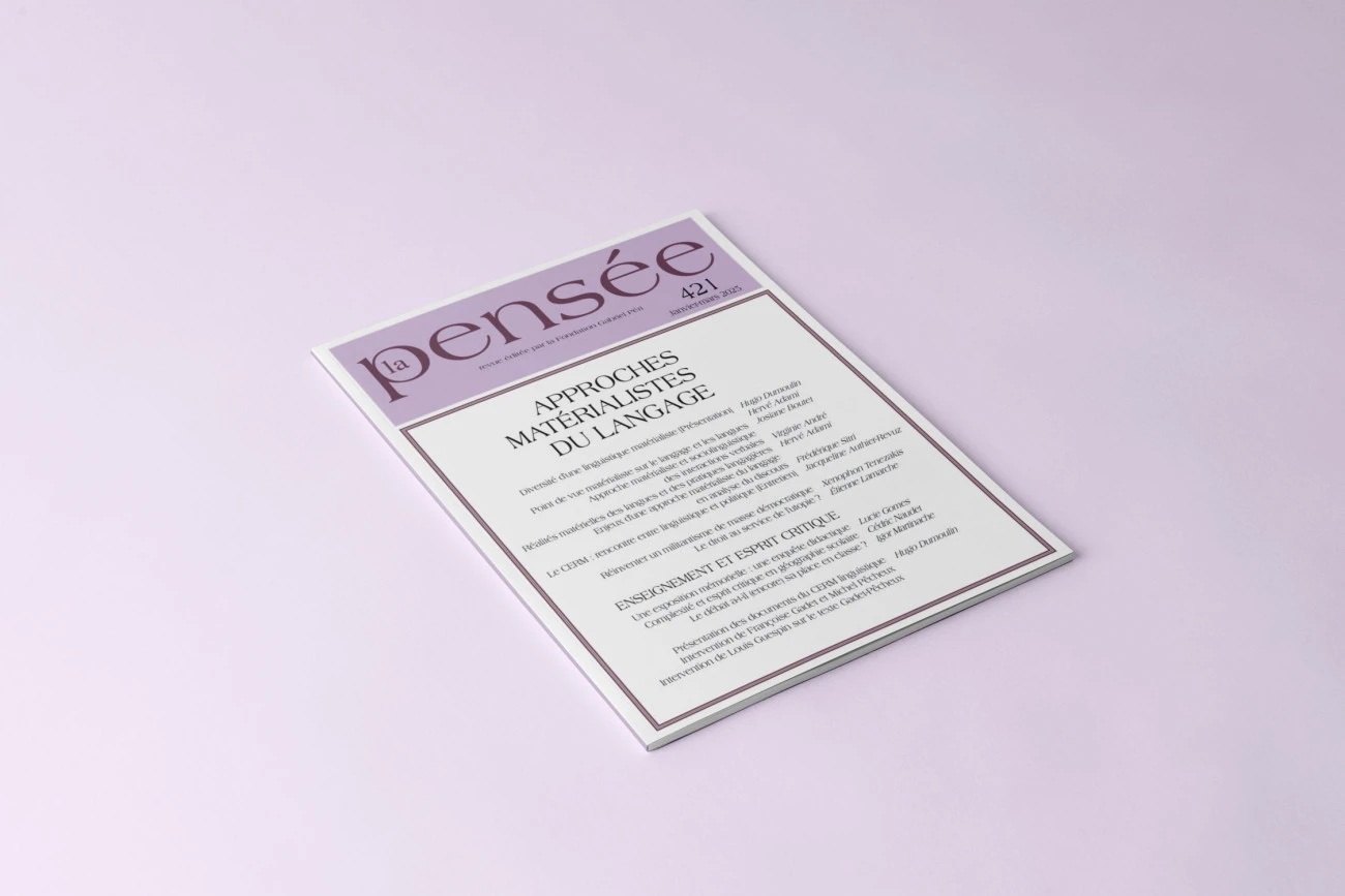Les approches matérialistes du langage et l'enseignement de l'esprit critique Revues 